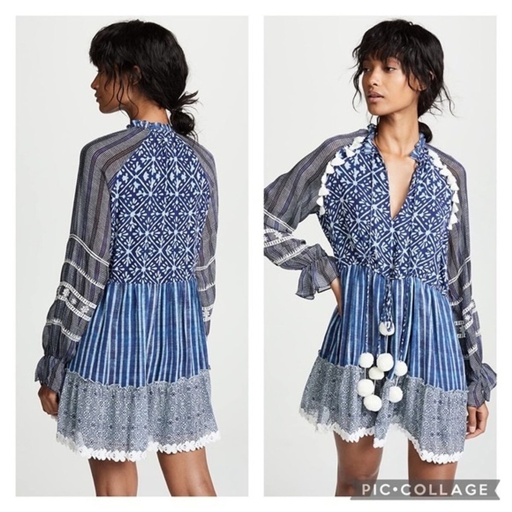 Hemant & Nadita Blue Pom Dress